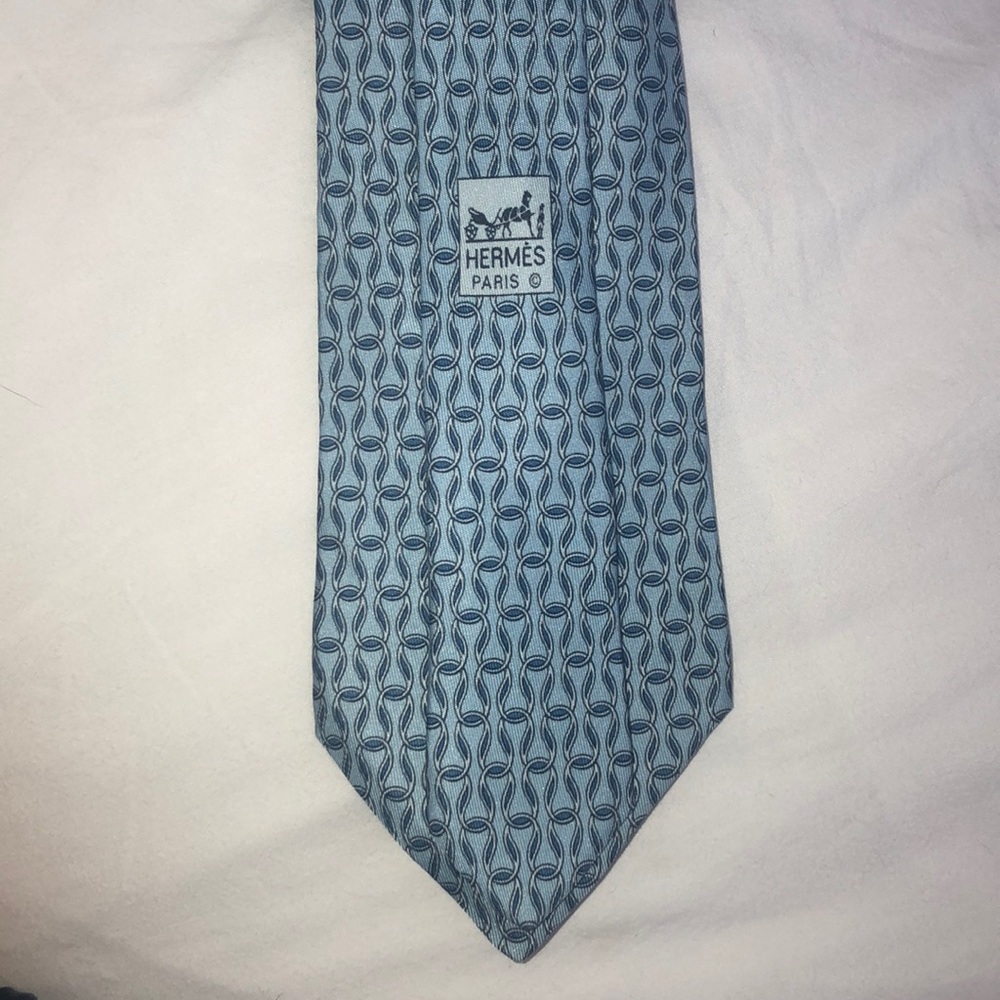 Hermes Light Blue Tie
